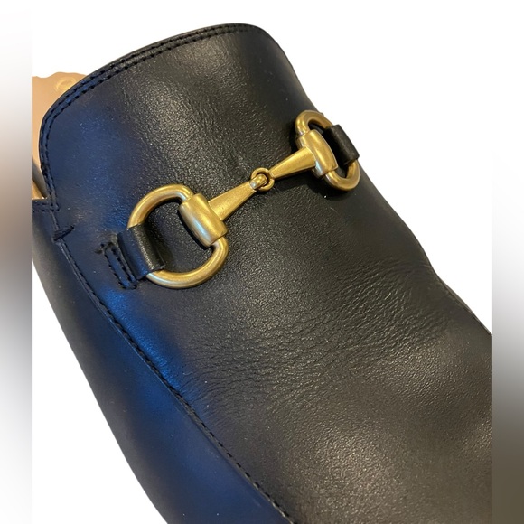 Quince Horsebit Loafer Mule Italian Leather Black Classic Casual Women's 8 - Picture 12 of 16